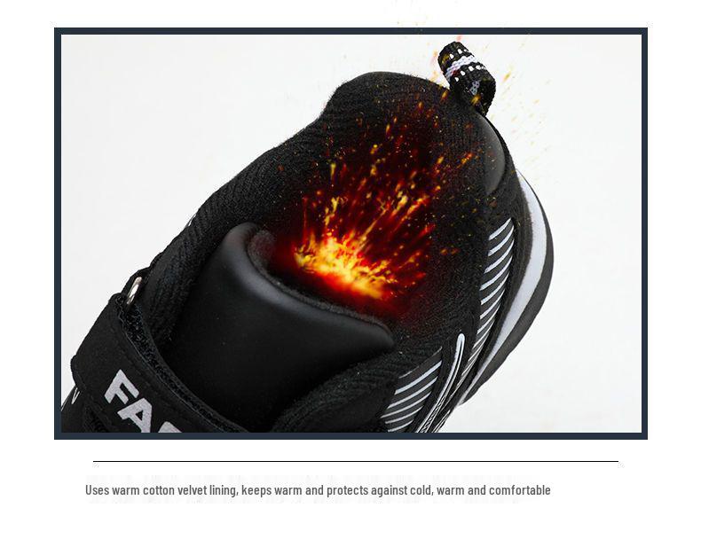 Children's Waterproof Leather Running Shoes for Boys - Autumn/Winter Casual Sneakers for Primary School Students