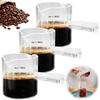 Espresso Cups Glass Handle Double Single Spout Glass Measuring Cup Clear Espresso Shot Glass V-Shaped Mouth Espresso Accessories