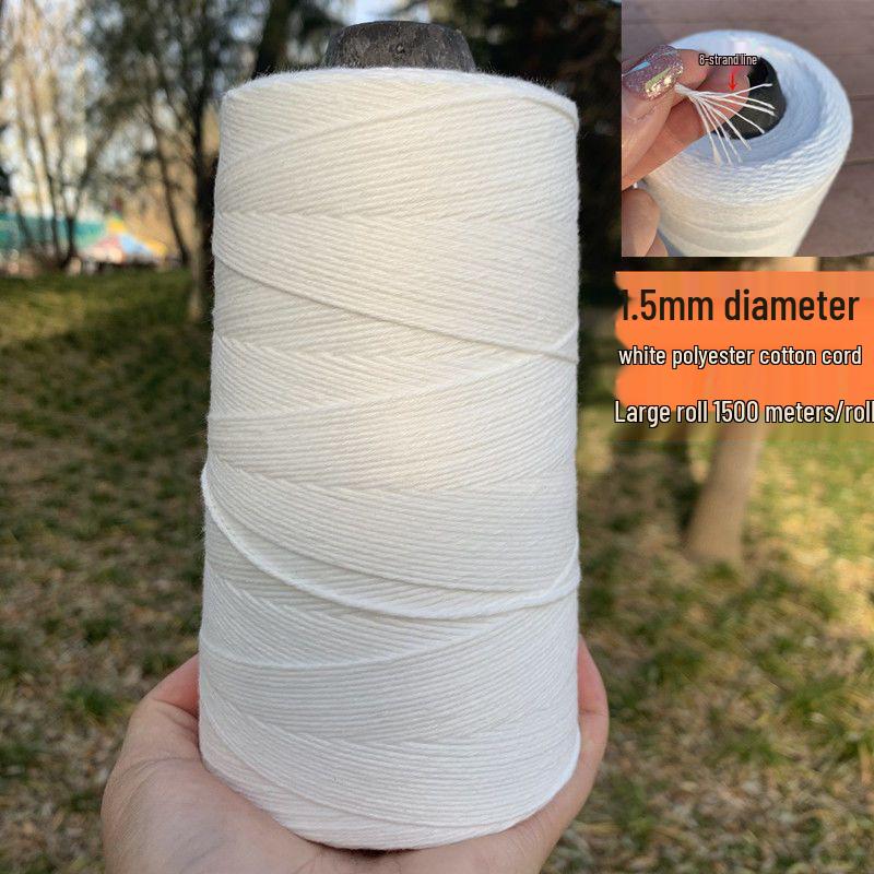 White Cotton Thread for Tying Zongzi, Sausages, Bacon, Cured Meat, and Fish