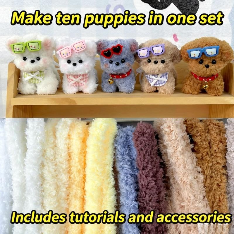DIY Puppy Craft Kit with Sunglasses Jumbo Coral Fleece Chenille Stems for Kids Art Supplies Decorations Gift 2026 New