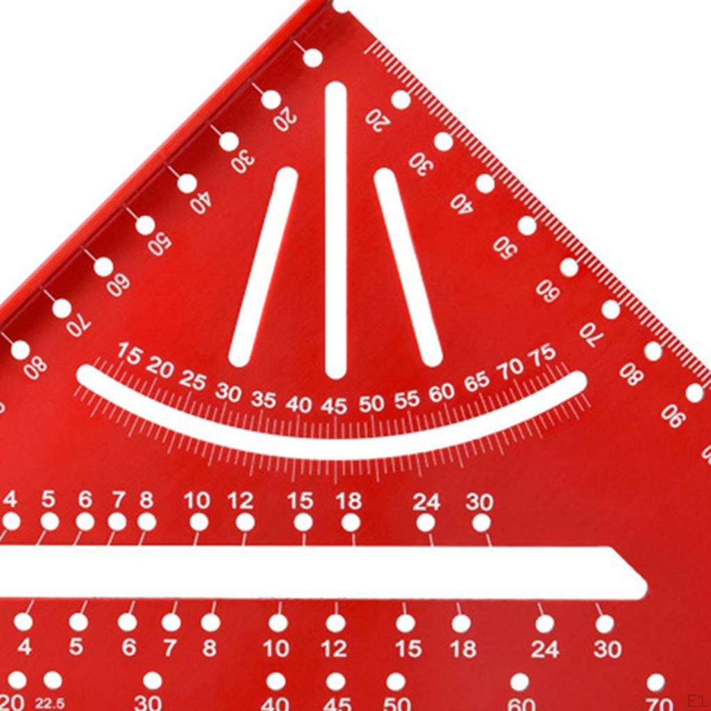 Aluminum Alloy Carpenter Square Carpentry Triangle Ruler Protractor for Remodeling