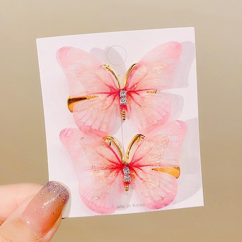 2023 Vintage Kid Butterfly Hairpins Beach Geometric Hair Clips Barrettes Side Clip For Girl Cute Hair Accessories Headdress Gift