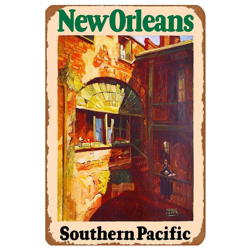 Metal Tin Signs Plaque Landscape View Wall Decoration Vintage Art Posters Iron Painting for Man Cave Home Cafe Garden Club Bar