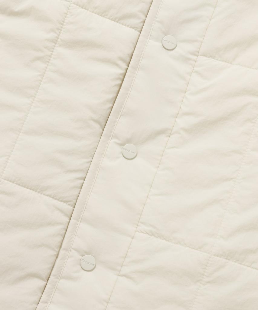 Covernat Fleece Reversible Quilted Vest Ecru