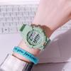 Student electronic watches, fashionable white electroplated gold casual wristwatches, unisex Korean trendy multifunctional luminous electronic watches