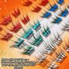 Natural Gradient Color Eyelashes 11-13mm Mix Length Individual Segmented Lashes  Christmas Makeup