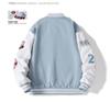Men's Retro Embroidered College-Style Baseball Jacket - Spring/Autumn Trendy Pilot Jacket for Couples