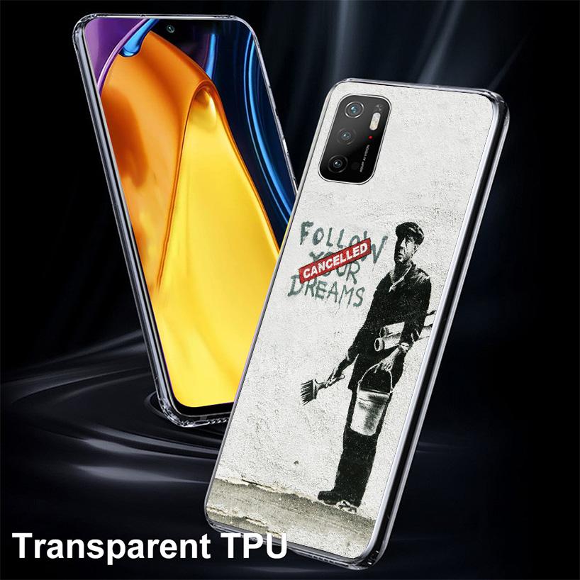 Street Art Banksy Graffiti Cover Phone Case For Xiaomi Poco F7 Ultra X7 X6 X5 Pro M7 Redmi 15C 15 13C 13 12C 12 10C 10 9A 9C 9T
