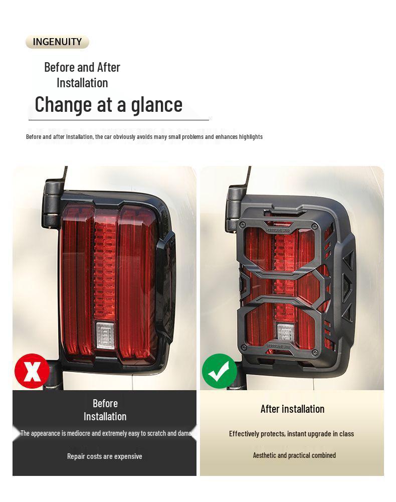 21-25 Model Tank 300 Hi4t Taillight Cover - Mecha Style Diesel Version Off-Road Protective Lampshade