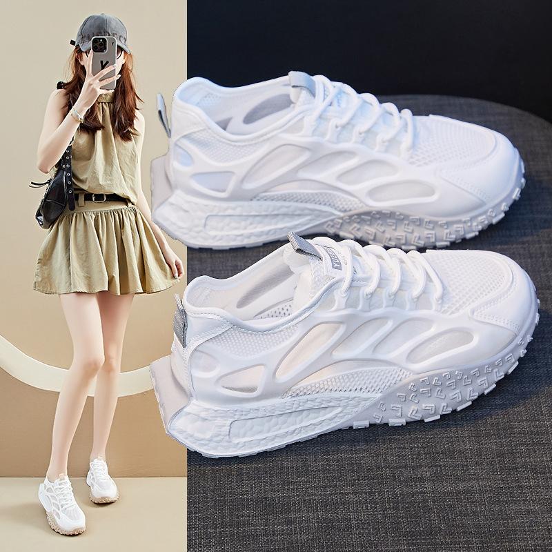 Fashion Fashion Platform Mesh Shoes Womens Summer Platform Heightening Breathable Casual Shoes Korean Version Mesh Breathable Sneakers