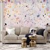 Fotobehang - Terrazzo in Confetti Stijl Paars-Roze Kleurrijk Patroon / Terrazzo En Confetti Kleurrijk Patroon In Paarsen En Roze