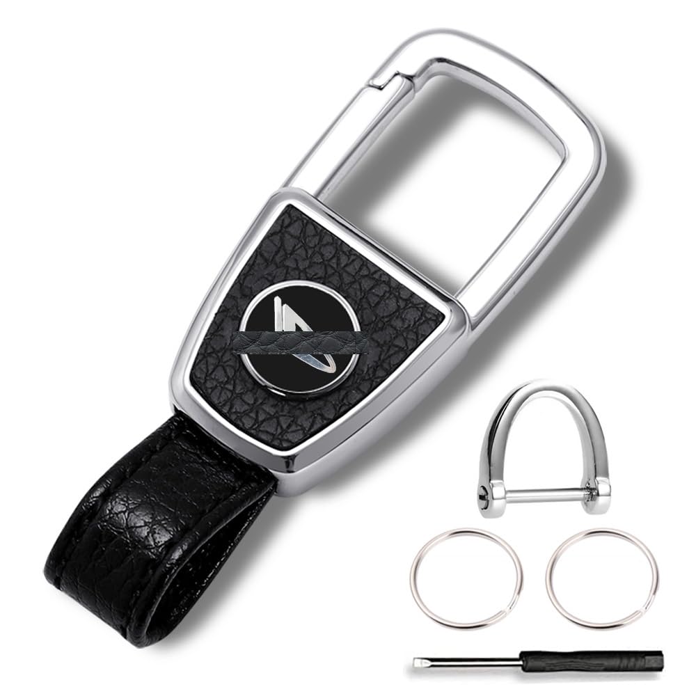 Key Chain Car Key Holder Genuine Leather Key Durable Metal, Suitable for DAIHATSU