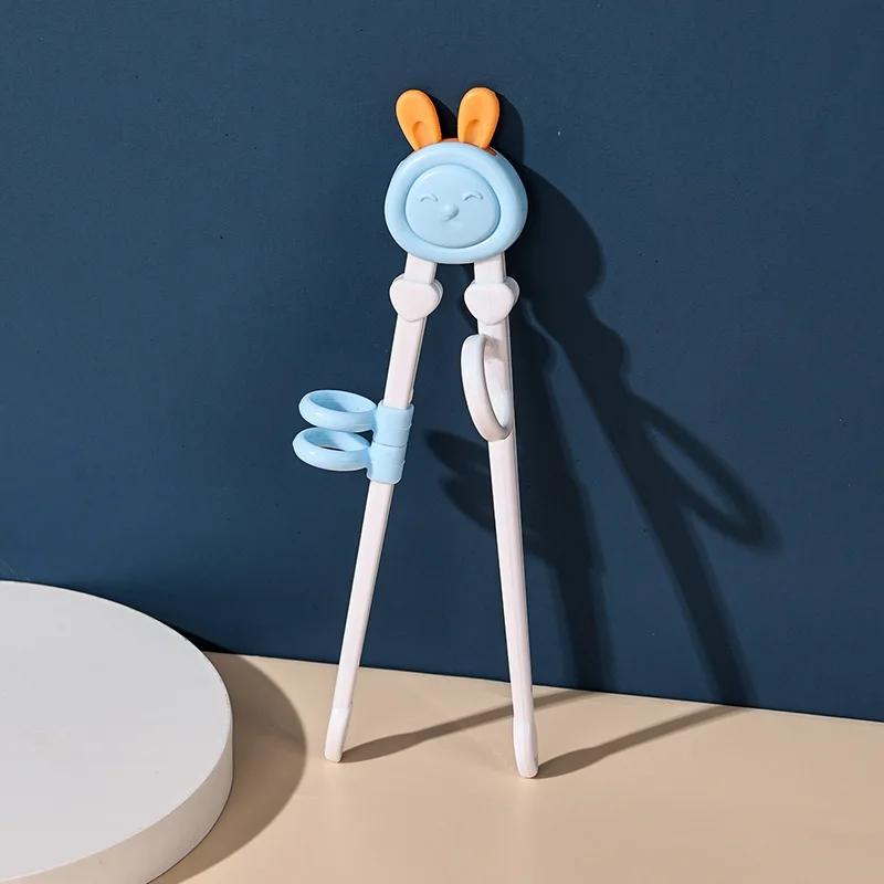 

1 пара обучающих палочек для детского обучения, палочки для еды с мультяшными животными, палочки для еды для начинающих, посуда, детский помощник для обучения еде, детские инструменты R B