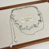 Strass Schmetterling Perlen Choker Halskette Schmuck Glänzender Quasten Choker Brautschmuck