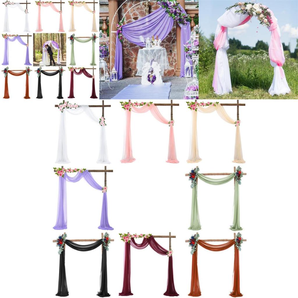 Decoração de Festa de Halloween Cortina de Chiffon Translúcido Para Portas e Janelas Arqueadas