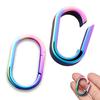 [East Leaf] Titanium Carabiner Small Ring Keychain Key Ring Connection