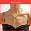 Trendy Geometric Shape Snake Necklace Alloy And Glass Diamond Neck Chain