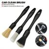 3Pcs Car Cleaning Brush Kit, Soft Auto Detailing Brushes for Interior Exterior Air Vents Dashboard Cleaning Tools