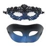 Couple Masquerade Masque Set Mardi Gras Party Ball Half-Face Masque Venetian Party Halloween Accessory for Men Women