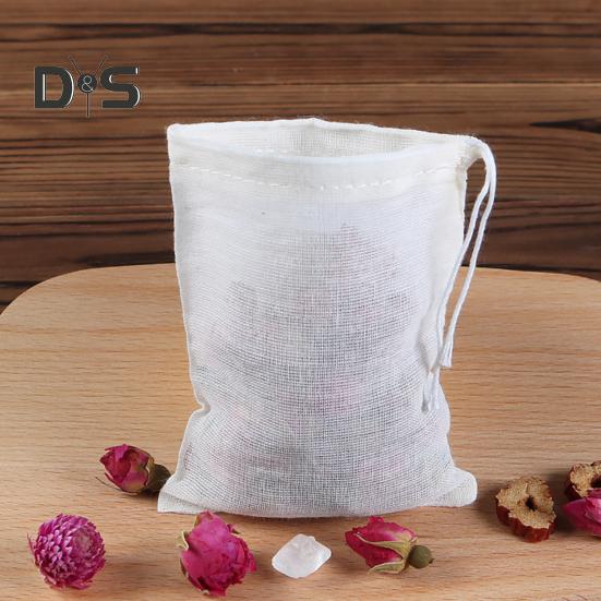 20 Stück Gewürzbeutel mit Kordelzug, Musselinbeutel aus natürlicher Baumwolle für Tee, Kräuter, Suppe, wiederverwendbarer Käsetuchbeutel zum Abseihen, leere Beutel