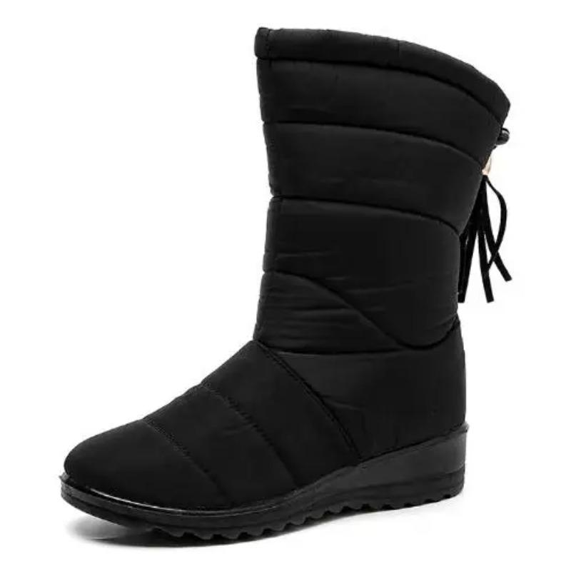 Wimter Mid-Calf Botas Femininas De Inverno Warm Large Size Tassel Wedge Waterproof Casual Women'S Snow Boots P269