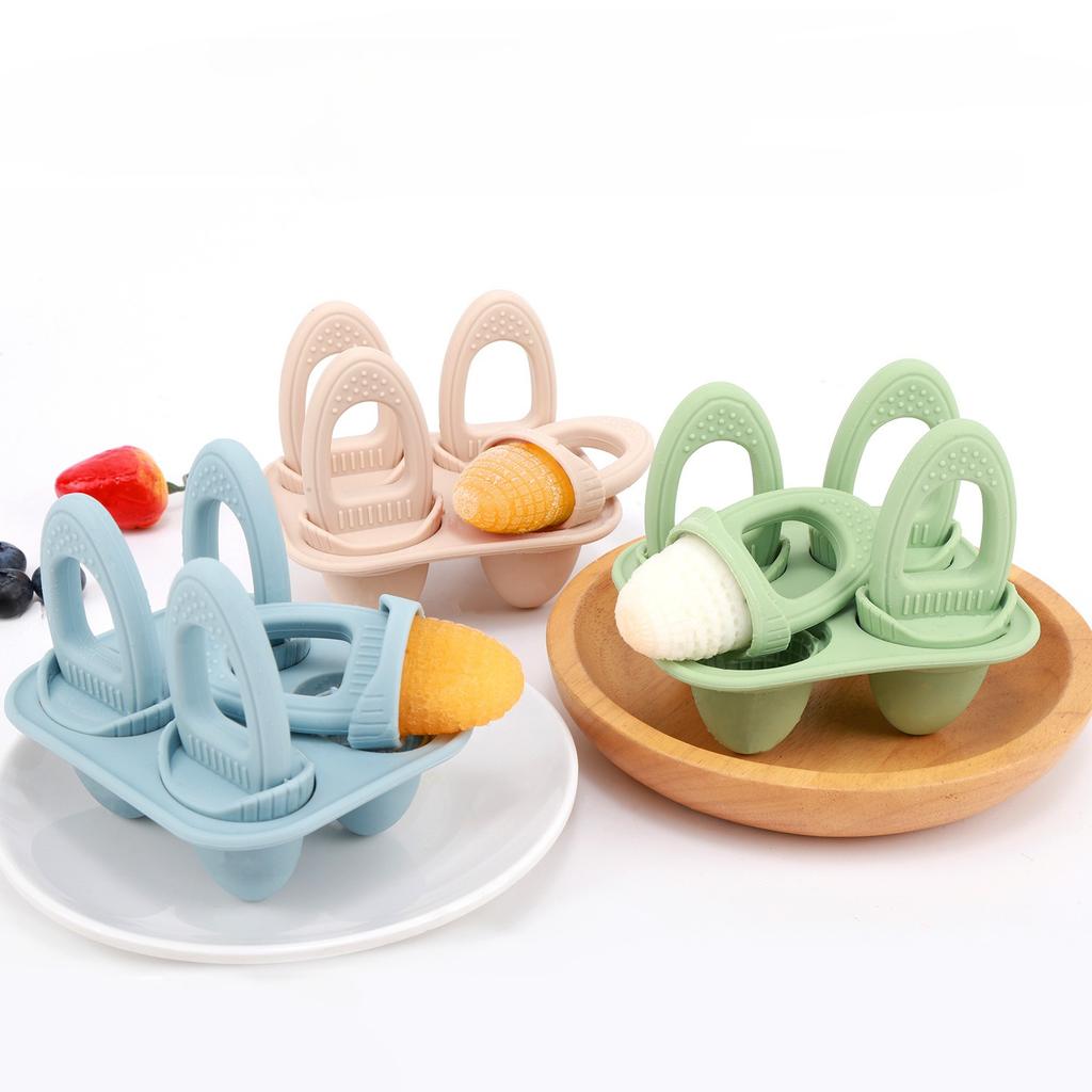 Children's Cheese and Cheese Stick Mold Ice Cream Homemade Special Molds Large Food-grade Silicone with Lid Baby Popsicles Mould