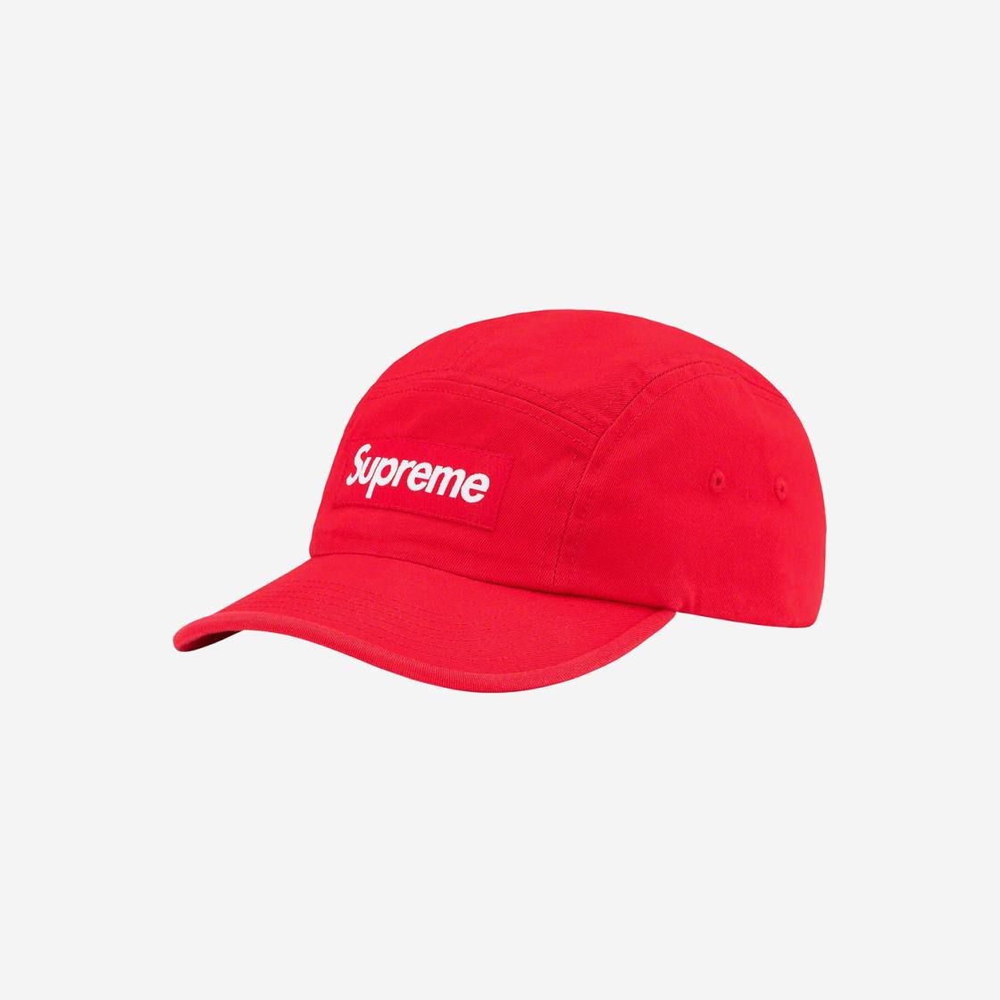 

Кепка Supreme из саржевого чиноса, красная 22SS -