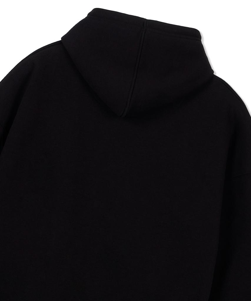 Ap Studio Oversized Wide Shoulder Hoodie_Black