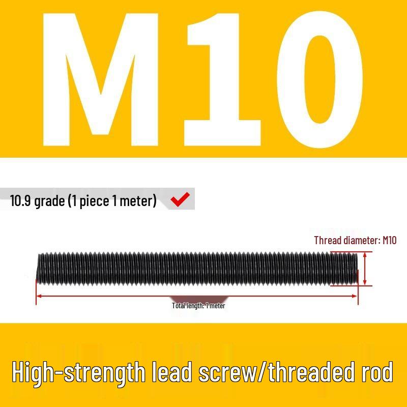 High-Strength Full Thread Screws and Rods: 8.8, 10.9, 12.9 Grade