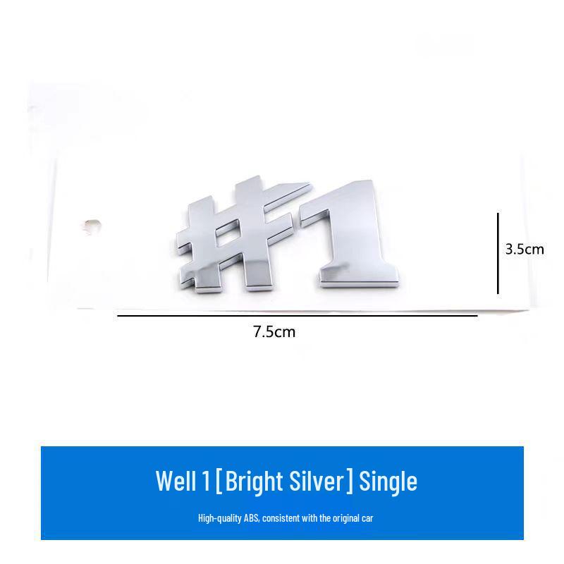 Compatible with Mercedes Smart Front & Rear Emblems, 'Smart Little Elf' Letter Stickers, Modified Car Tail Number Decals