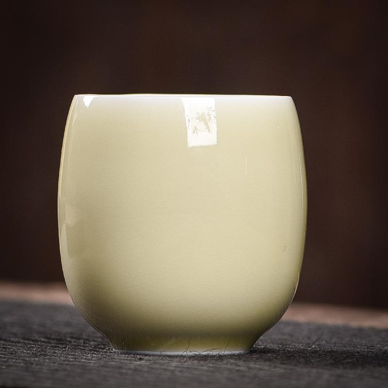 Celadon Glaze Ceramic Tea Cup with Crackle Ice Pattern 6 Colors Personal Master Cup Handmade Gongfu Tea Set Aesthetic Gift