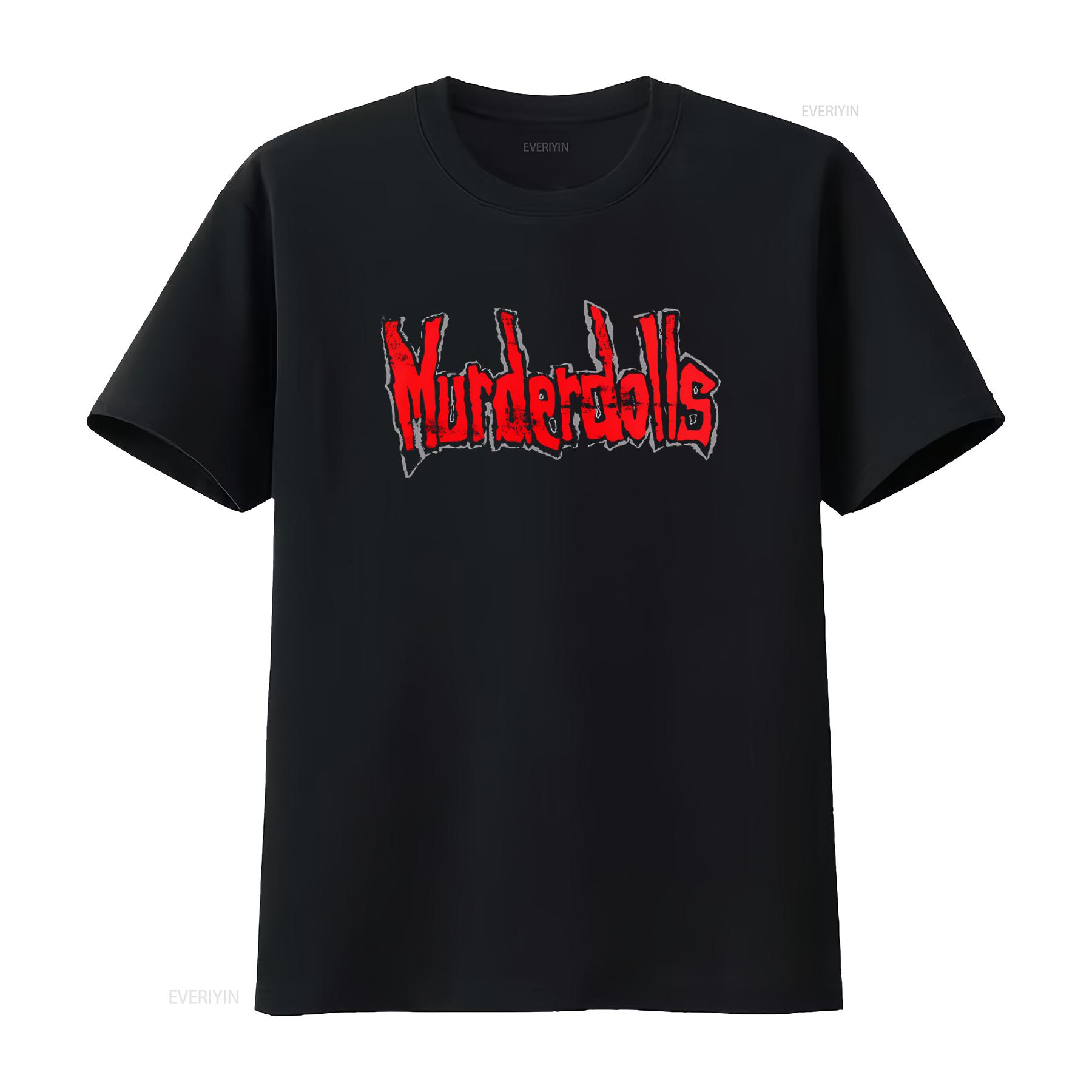

Murderdolls Rock Band T Shirt Bold Red Black Design for Metal Fans vintage Washed Top For Everyday Wear streetwear Stylish 4XL