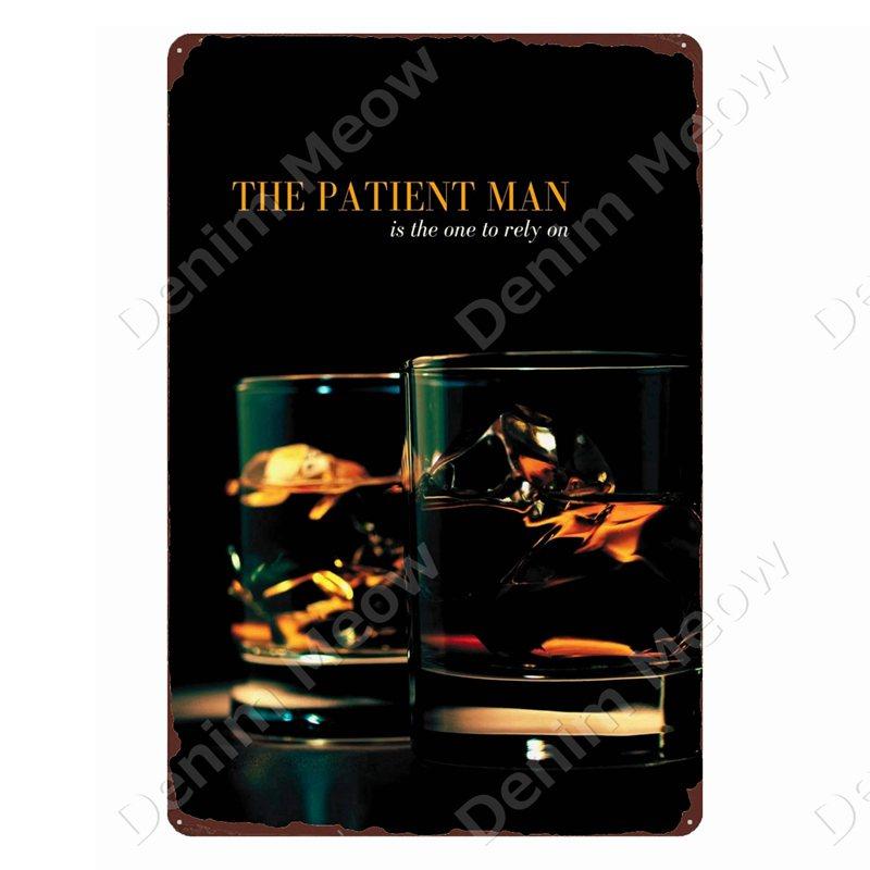 Whisky Märke Vintage Metallskyltar Man Cave Plåtskyltar After Hours Dekor för Bar Pub Klubb Alkohol Vodka Väggdekoration ZSS103