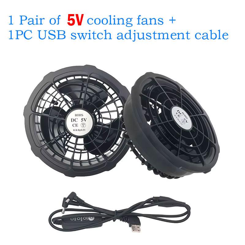 

5V Cooling Fan for Air Conditioner Cooling Vest Jacket Air Conditioning Clothing Wearable Fan 3speed Adjustment Cool Fan Outdoor