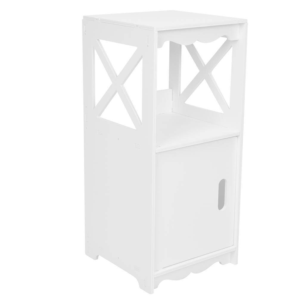 Bedside Table Nightstand Storage Cabinet Side Table Storage Shelf Unit for Bedroom Living Room Bathroom