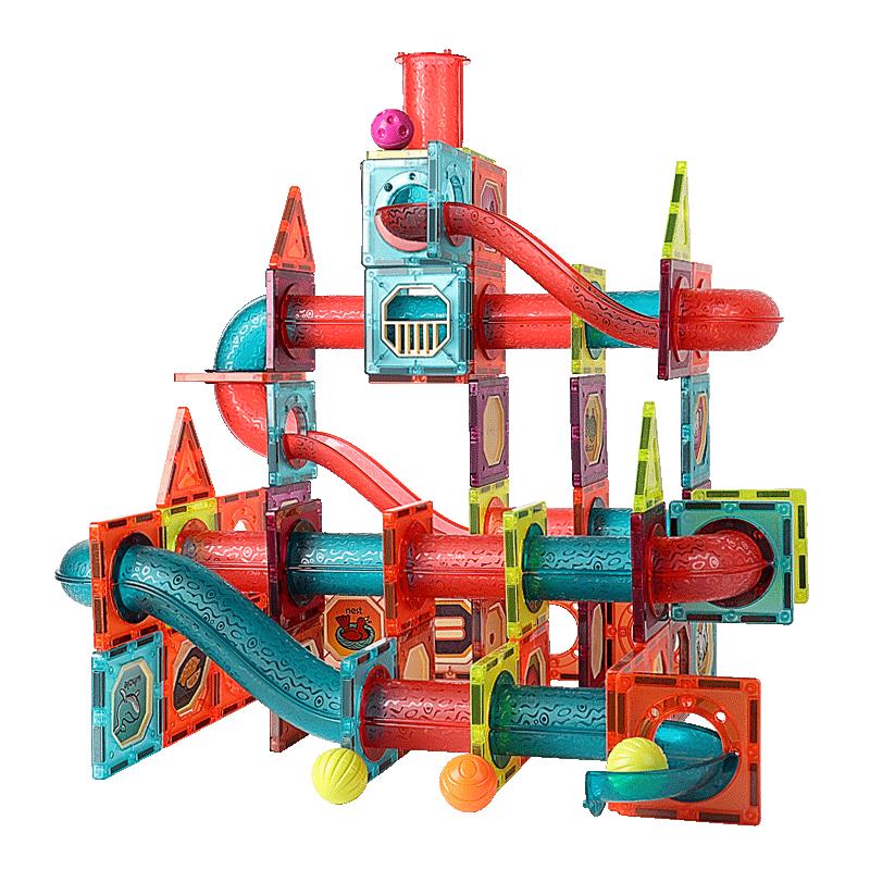 Magnetic Pipe Building Blocks Set, 185 Pieces