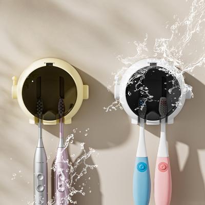 Uchwyt na szczoteczki do zębów do łazienki Montowany na ścianie Z odpływem wody Stojak na szczoteczki elektryczne dla par Bez wiercenia