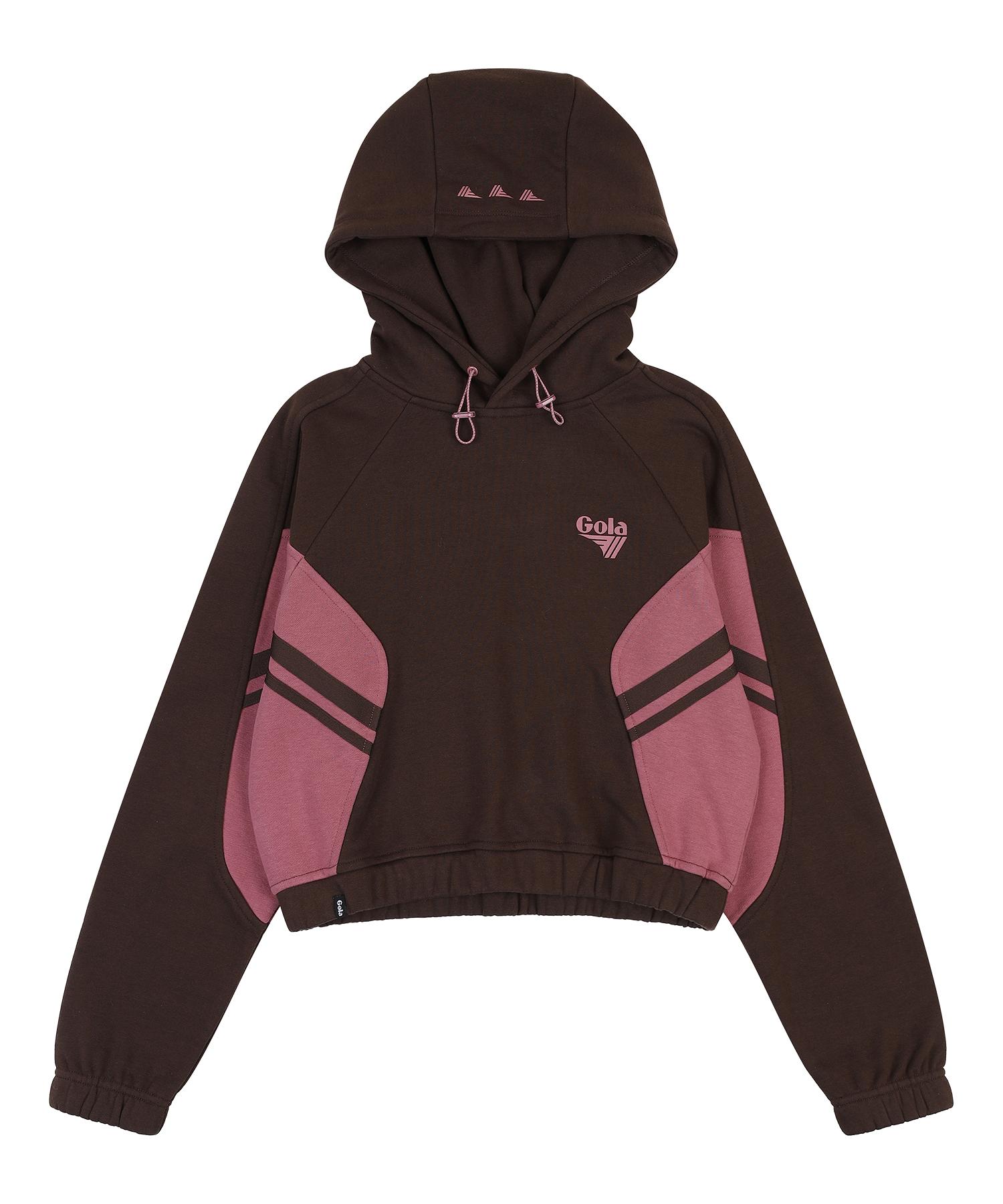 Golla W Track Block Sweat Hoodie [Brown] Brown/Free