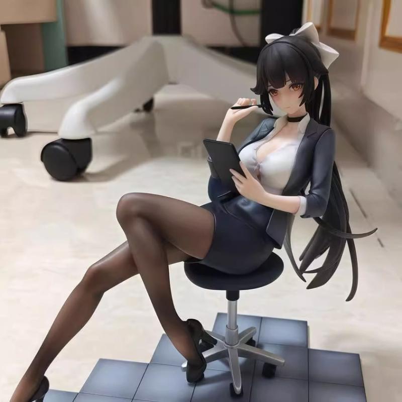 New Blue Line Kaohsiung Mastiff Animation Game Peripheral Anime Desktop Chassis Ornament Sexy Silk Stocking Girl Figure Gift