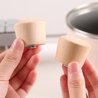 Topfdeckelgriff Universal Topfdeckel Haltegriff Holz Austauschbarer Knaufkappe Kochgeschirr Handgriff Teile Küchenzubehör