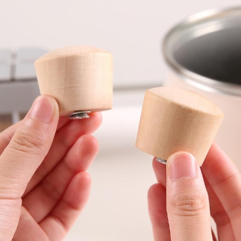 Pot Lid Handle Universal Pot Lid Holding Handle Wood Replaceable Knob Cap Cookware Handgrip Parts Kitchen Accessorie