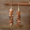Luxury New High Quality Bohemian Natural Stone Geometric Earrings Earrings Light Luxury Xiyin, Popular Jewelry