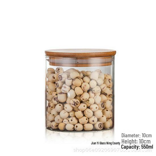 Sealed Glass Mixed Grain & Seasoning Storage Jar for Tea, Food, and Dried Fruit