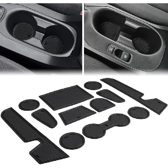 Auovo Cup Holder Ert Door Liners Compatible With Toyota Corolla Hatchback Accessories -2025 2026 Car Console Cup Holder Door Pocket Mats Pads For