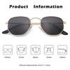 Vintage Metal Geometric Round Frame Fashion Classical Sunglasses For Vacation Lens Uv400 Men Women Hexagon Shades