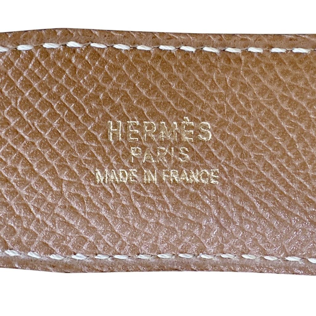 HERMES Constance H belt belt Reversible belt leather Black x brown unisex Used