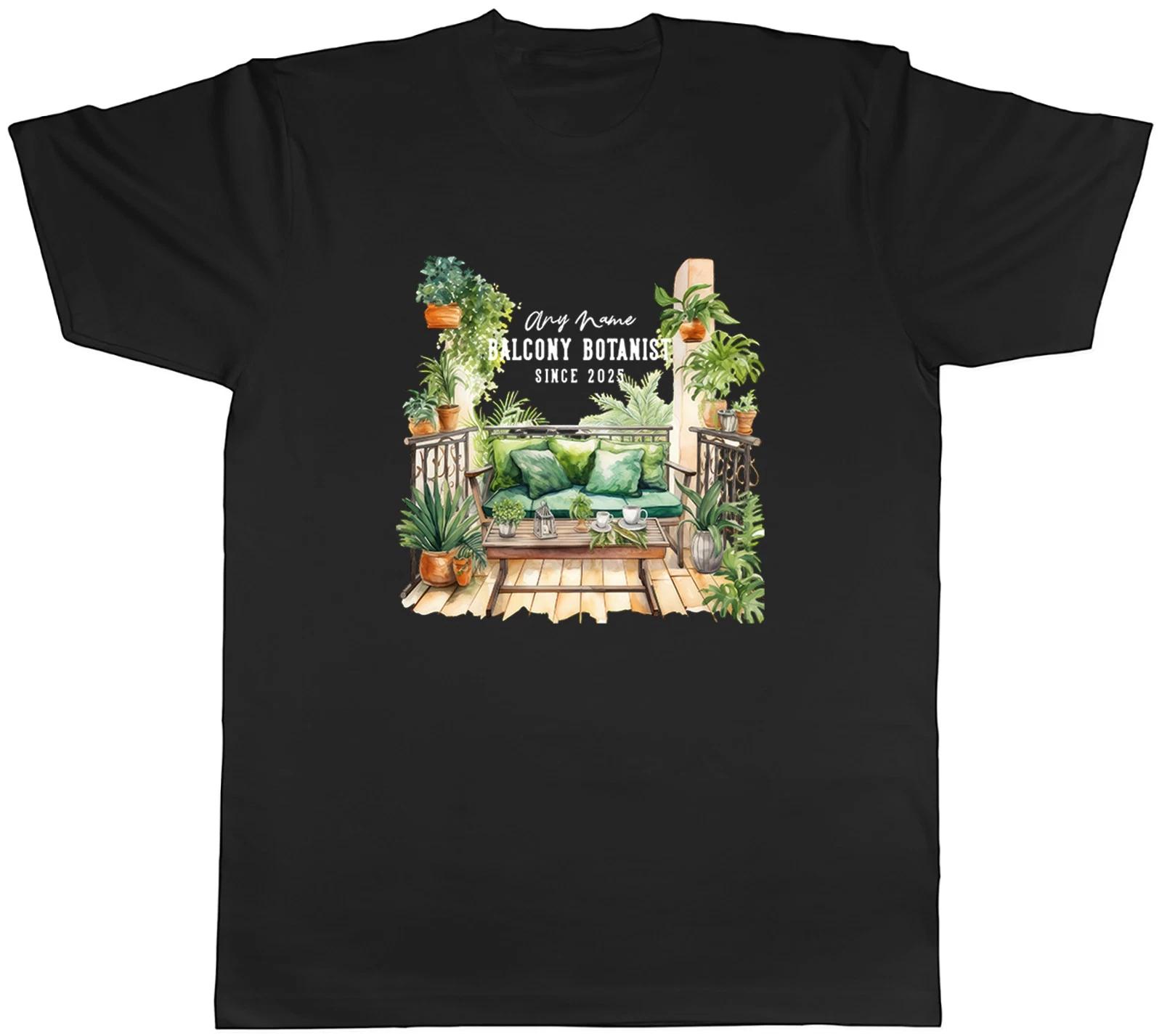 Personalised Balcony Botanist Gardener Farmer Mens T-Shirt Tee Gift Top L