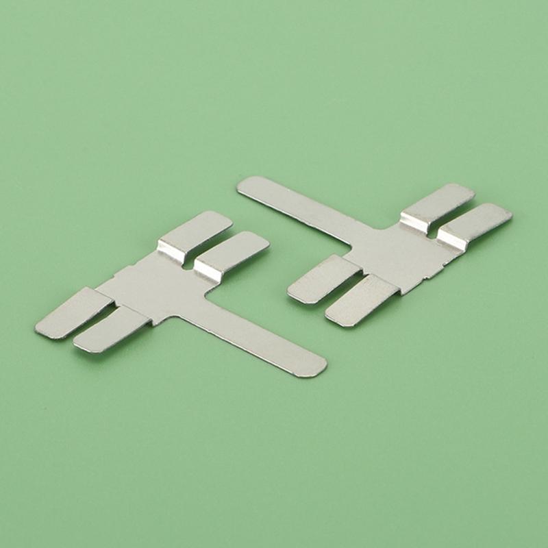 20 Pieces T-shaped Nickel Sheet for Battery Nickel Plated Steel Strip Sheet Improve Work Efficiency Low Resistivity
