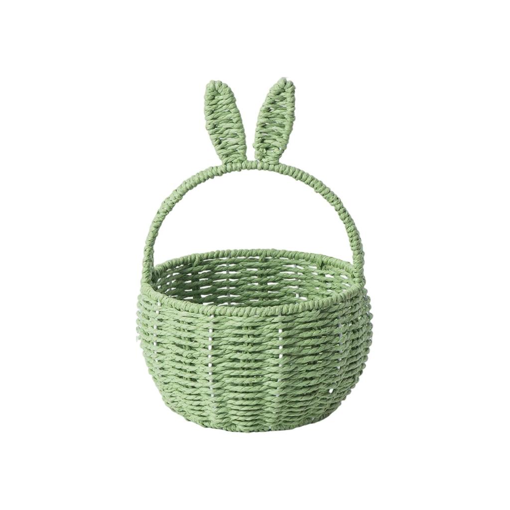 Handmade Woven Ear Flower Basket, Eco-friendly Paper Rope Creative Storage Basket