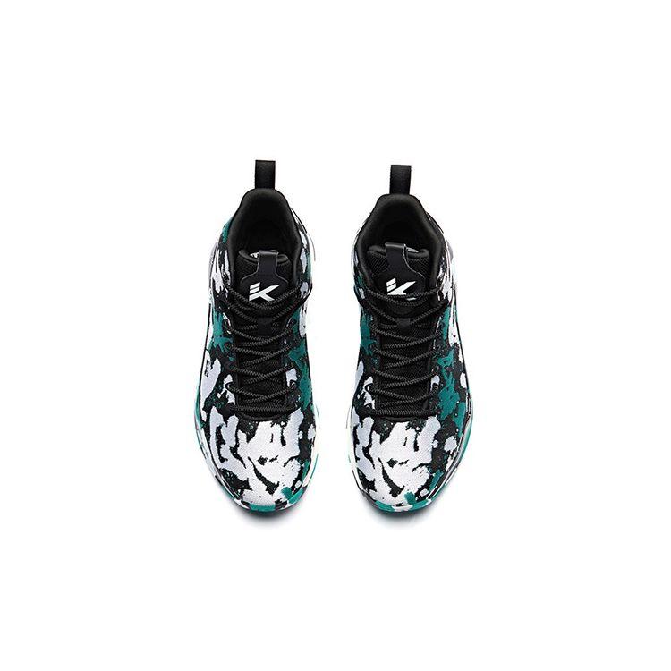 Anta Kids KT4 Thompson 4 Non-Slip Wear-Resistant High-Top Basketball Shoes Kids Sneaker Black White Green A31851199-5